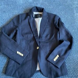 J crew Campbell linen blue blazer